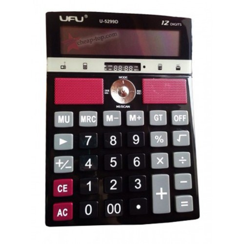 Калькулятор UFU U-5299D с радио и MP3 плеером, 12digits