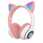 Беспроводные наушники с ушками и подсветкой Cat STN-28 (Bluetooth, MP3, AUX, Mic)