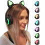 Беспроводные наушники Wireless Cat Ear Headphones ZW-19 (Bluetooth, AUX, Mic, 7-color LED)