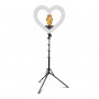 Цветная кольцевая лампа в форме сердца Color Heart BX-34 RGB (48 см), со штативом