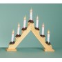 Традиционный скандинавский светильник с мерцающим пламенем Рождественская горка 7 Candle Arch Wooden