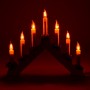 Традиционный скандинавский светильник с мерцающим пламенем Рождественская горка 7 Candle Arch Wooden