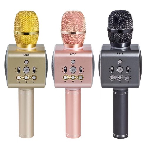 Портативный караоке микрофон с встроенными динамиками L888 (Bluetooth, MP3, AUX, KTV)