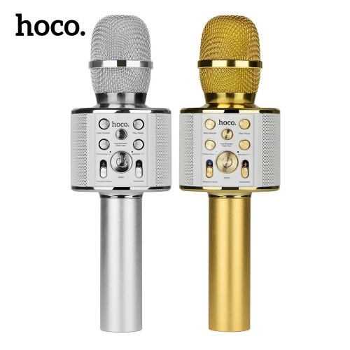 Портативный караоке микрофон со встроенным динамиком Hoco BK3 (Bluetooth, MP3, AUX, KTV)
