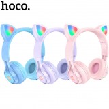 Беспроводные наушники с ушами Hoco W39 Cat Ear for Kids (Bluetooth, AUX, Mic)