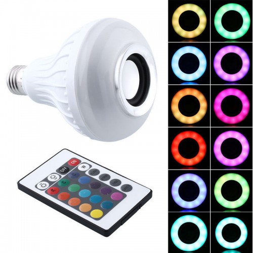 LED лампа мультиколор с Bluetooth колонкой и пультом LED Music Bulb Light