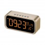 Функциональная беспроводная колонка с часами, термометром и будильником Musky DY-33