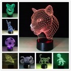 3D Лампа - ночник New Idea 3D Desk Lamp, 7 цветов