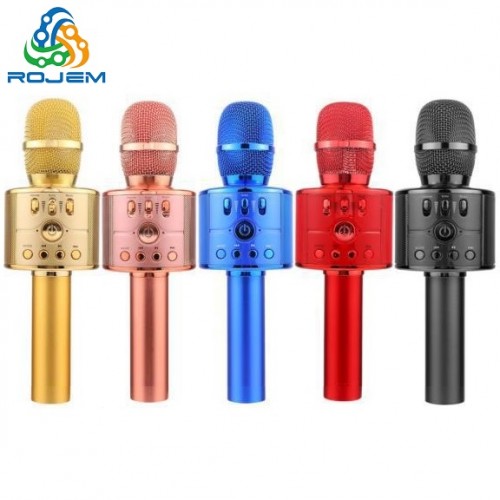 Портативный караоке микрофон с встроенными динамиками Rojem HBPC-868 (Bluetooth, MP3, AUX, KTV)