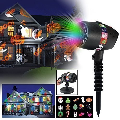 Декоративный влагостойкий уличный проектор LED 12 Pattern Projector Full Color