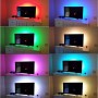 Цветная влагозащищенная LED RGB лента для подсветки телевизора (SMD 5050, 2м, с пультом)