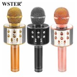 Беспроводной Караоке Микрофон Wster WS-858 (Bluetooth, MP3, FM, AUX, 4Voise, KTV, REC)