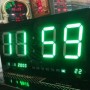 Электронные светодиодные настенные часы размером 46х22 см (ЧЧ, ММ + календарь, термометр)
